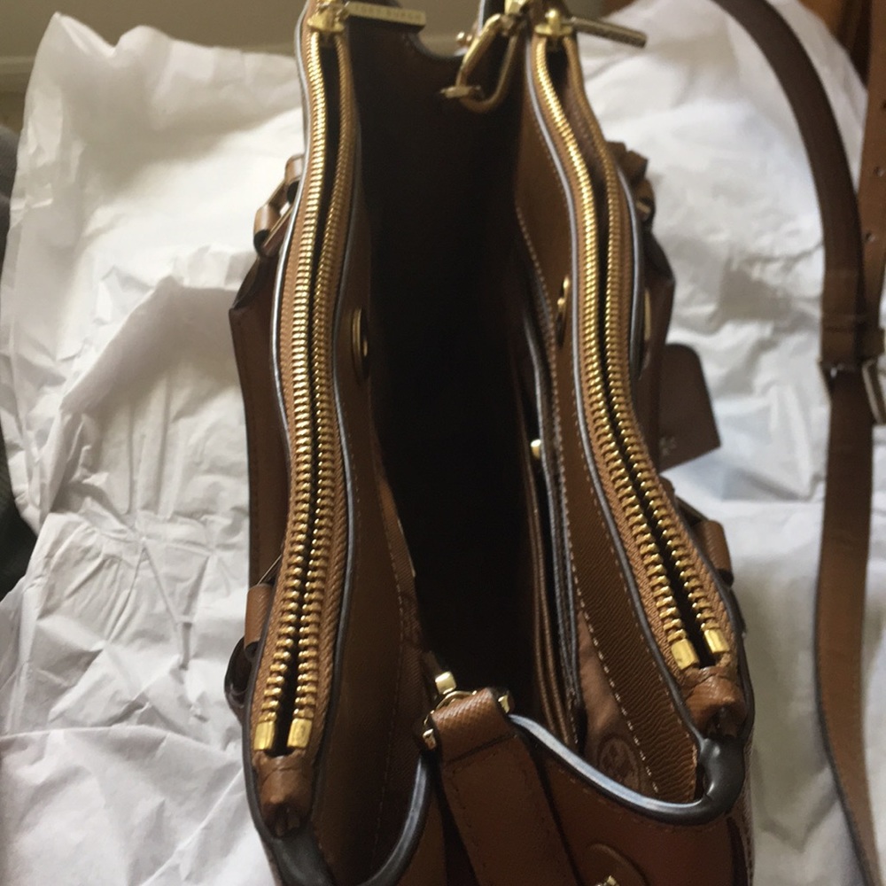 Authentic Tory Burch handbag/Crossbody-Camel Color - Picture 2 of 15